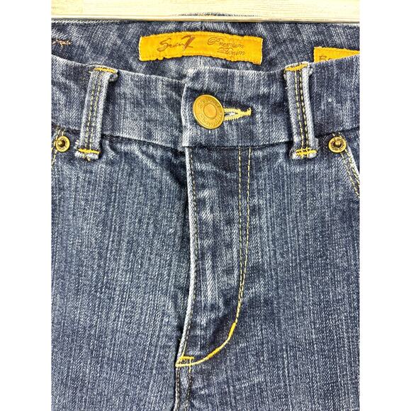 Seven7 Women’s 6 Bootcut Blue Jeans Western Style Zip Denim Embrodered - Picture 4 of 6
